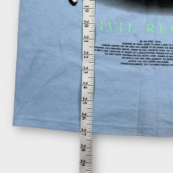 Civil Regime T Shirt Mens Small Civil Cruise Blue Lowrider Graphic Flame Hip Hop - Picture 12 of 12